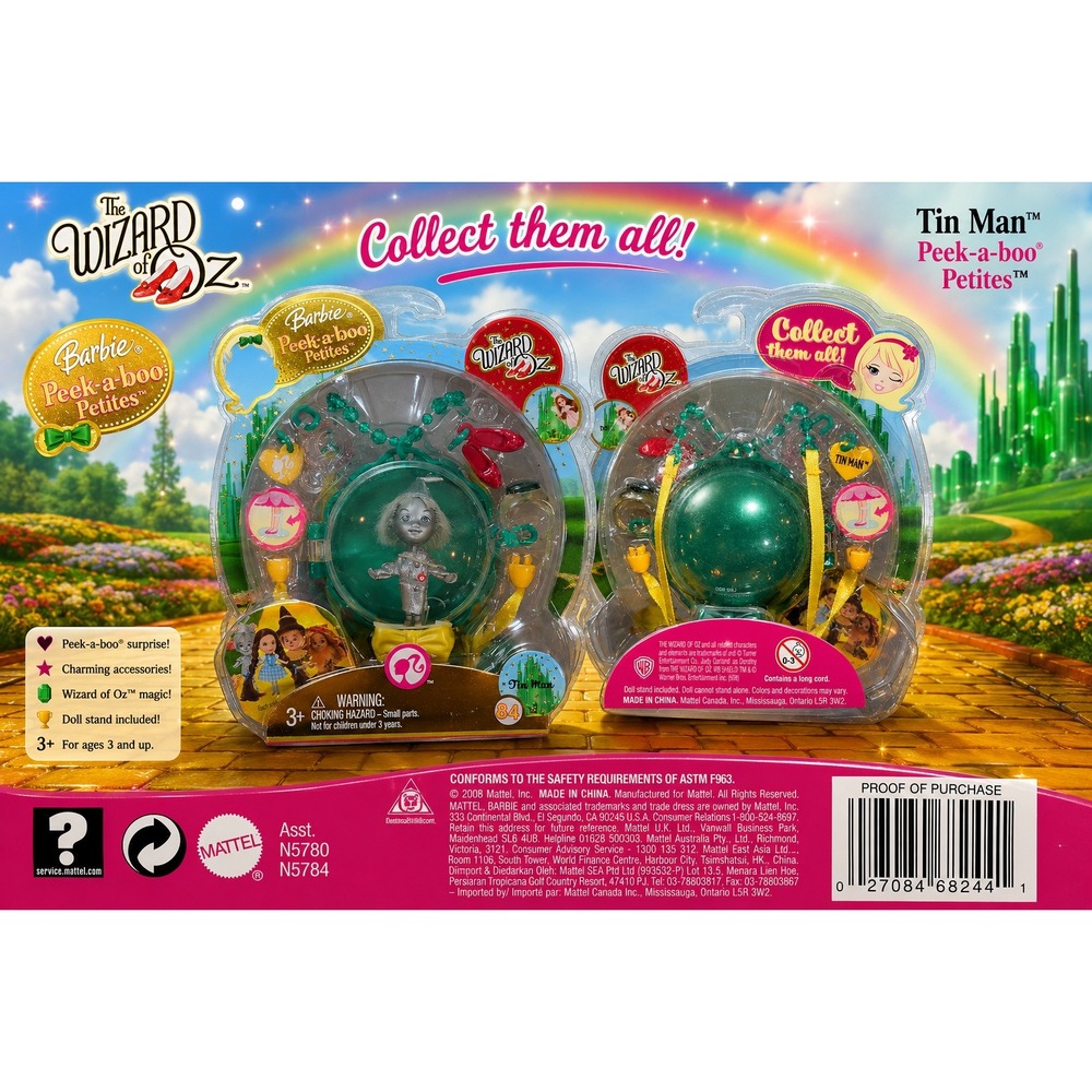Barbie Peek-a-boo Petites Wizard of Oz Tin Man 84 Locket Doll Mattel N5784 2008